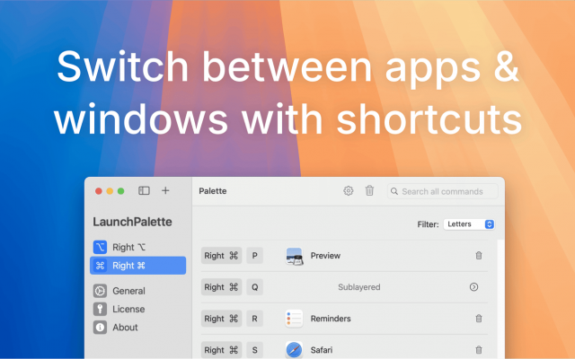 LaunchPalette for Mac:快捷键驱动的效率革新