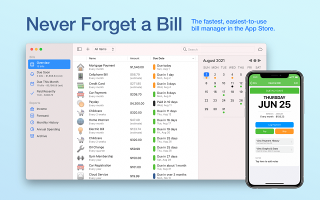 Chronicle for Mac 14.9.0 带来全新账单管理功能与界面优化