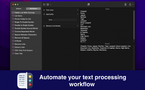 Text Workflow 2.5 for Mac：强大的文本自动化处理工具迎来重要更新