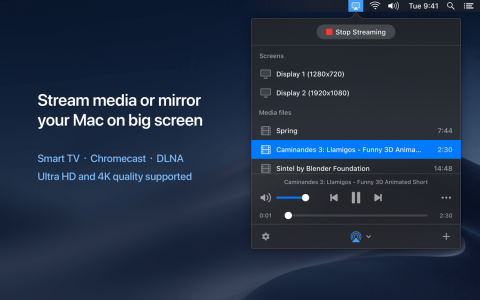 JustStream 2.14 for Mac：将媒体内容无线串流至任何设备的终极方案