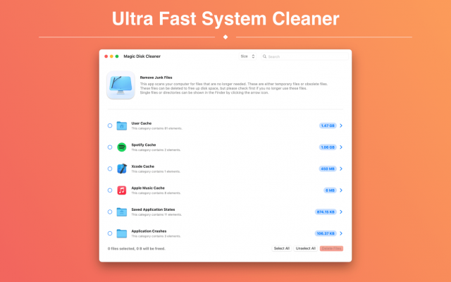 Magic Disk Cleaner 4.1.3 for Mac：释放存储空间的专业级系统清理工具