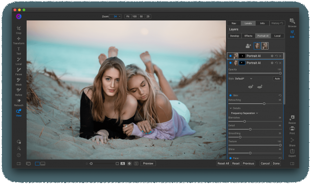 ON1 Photo RAW MAX 2026 for Mac 是集照片编辑、整理与特效于一身的终极工作流解决方案