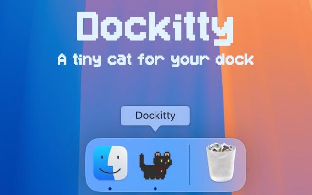 Dockitty 1.2.5 for Mac评测:Dock栏里的像素猫咪,终于留下了可爱脚印
