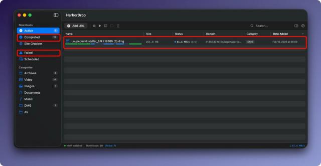 HarborDrop 1.2.4 for Mac 详细评测:原生IDM风格下载管理器真香