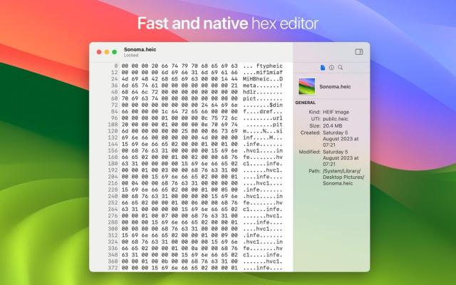 HextEdit 1.0.7 for Mac 一款快速轻量的十六进制编辑器
