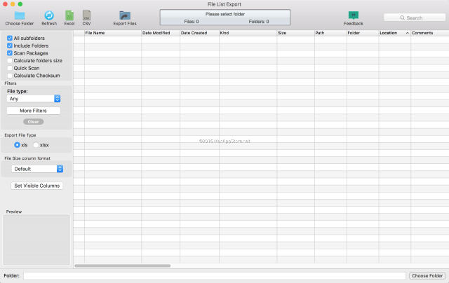 File List Export 3.0 for Mac 一款快速导出文件列表到Excel和多种格式的Mac实用工具