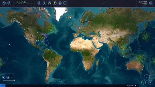 SkyChart Airline Executive for Mac:从1930年起亲手把一家航空公司做成全球航线网