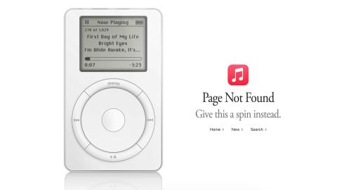 iPod 满 25 岁,Apple Music 错误页藏了个能转的数字版